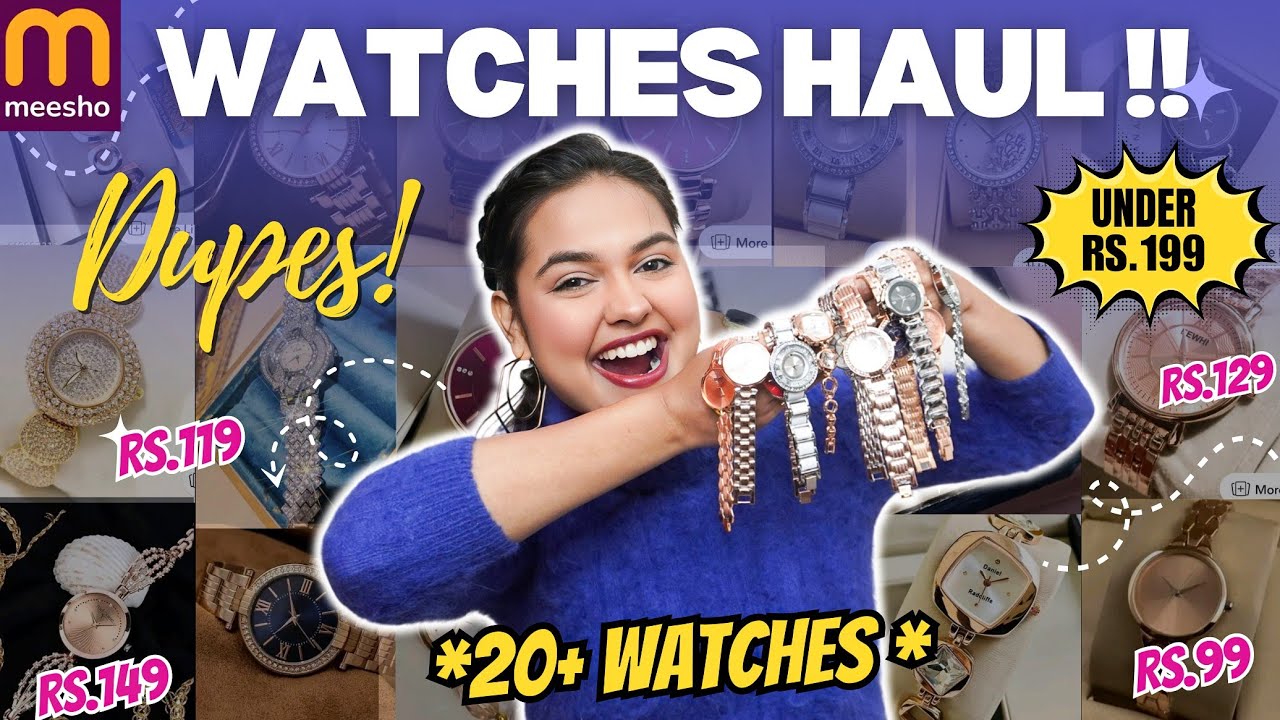 20+ Trendy & Stylish Designer Luxury Watch Dupes Under Rs.199💎 Meesho Watches Haul⌚️ Varsha Meghani