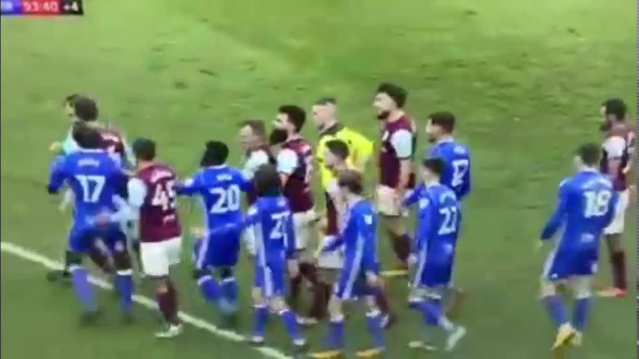 Mass Fight Ndoye vs John Terry Fight Aston Villa 2-0 Birmingham 2018