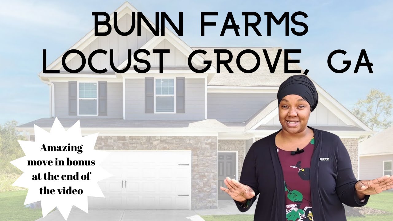 Новые дома на продажу в Bunn Farms | Локаст Гроув, Джорджия | Участки в пол-акра | В районе 300 к...
