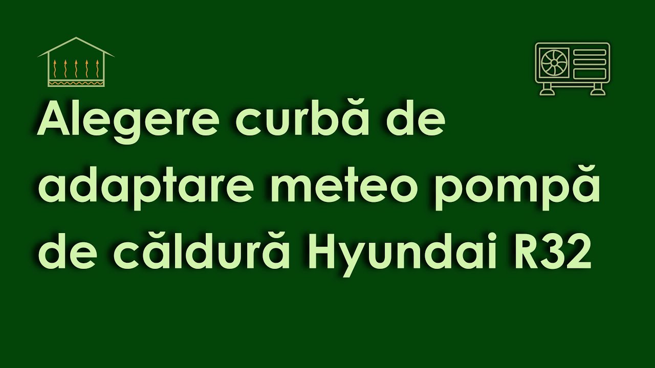 Alegere curbă de adaptare meteo pompă de căldură Hyundai R32