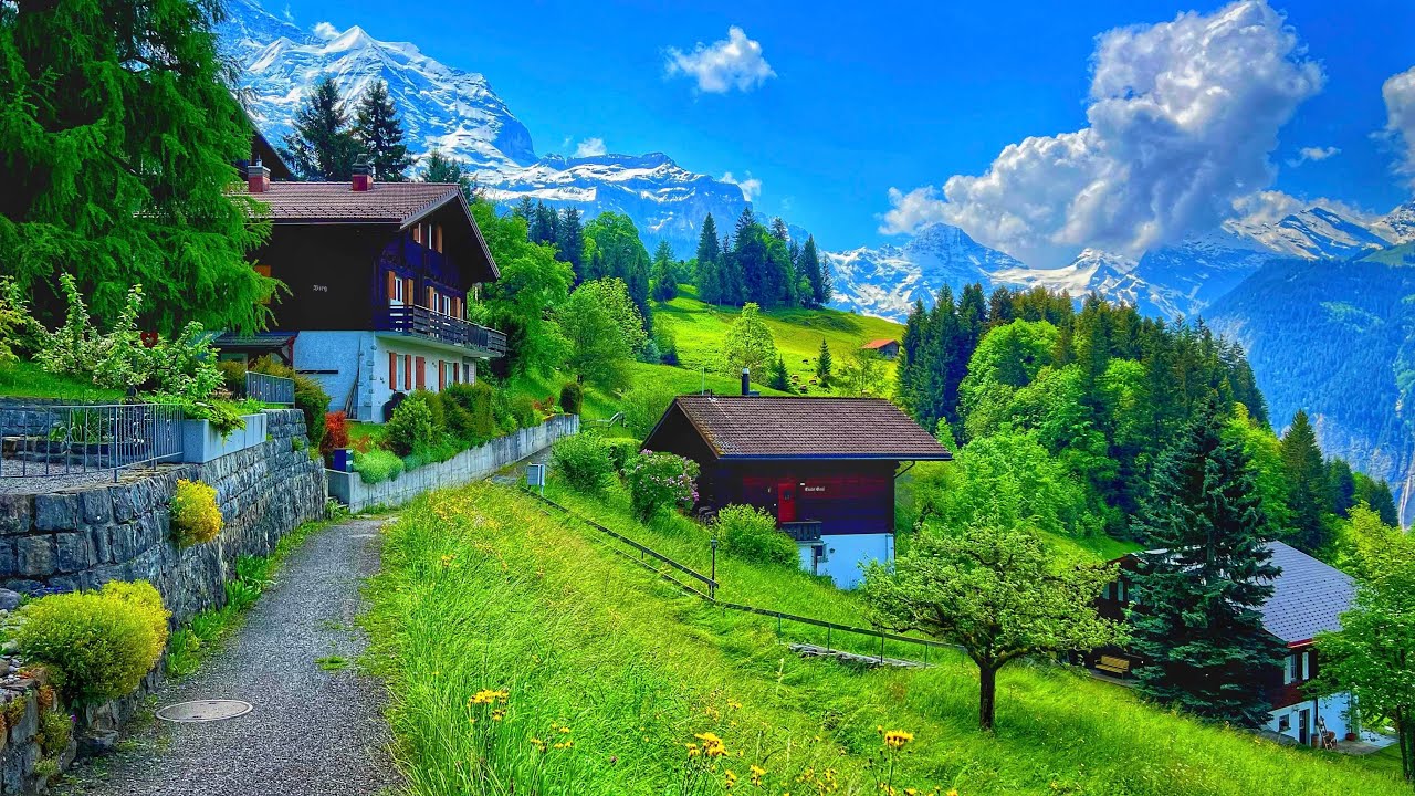 Switzerland's most beautiful village - Wengen, a real heaven on earth - Relaxing walk