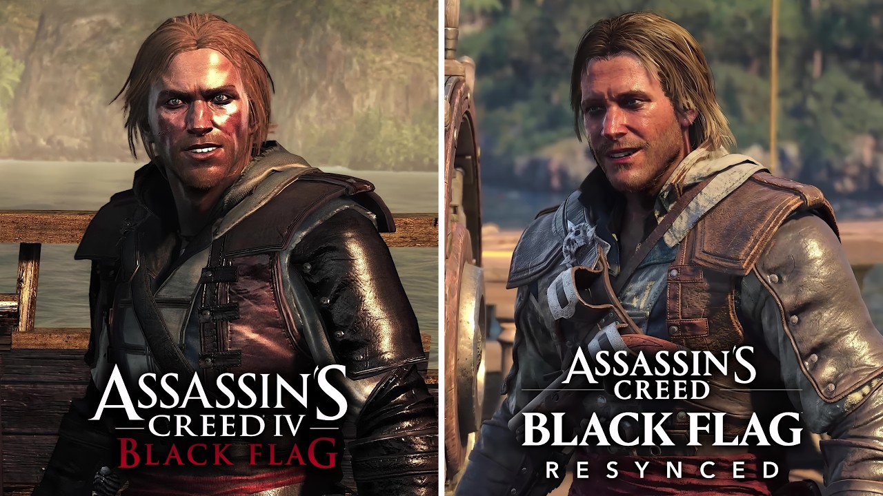 Assassins Black Flag Resynced Comparison | Original vs Remake (4K 60FPS)