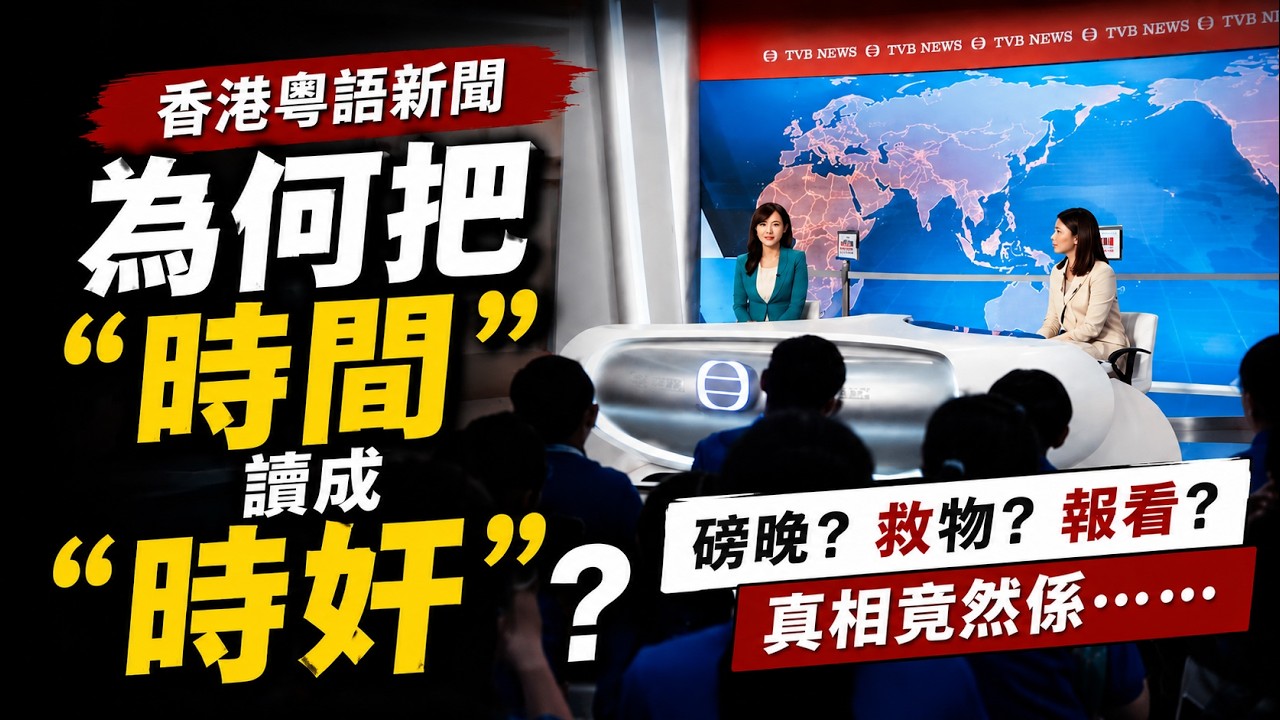 香港粵語新聞節目為何會把“時間”讀成“時奸”？“粵語正音運動”始末……｜廣東話｜電視｜ TVB｜廣韻｜何文匯