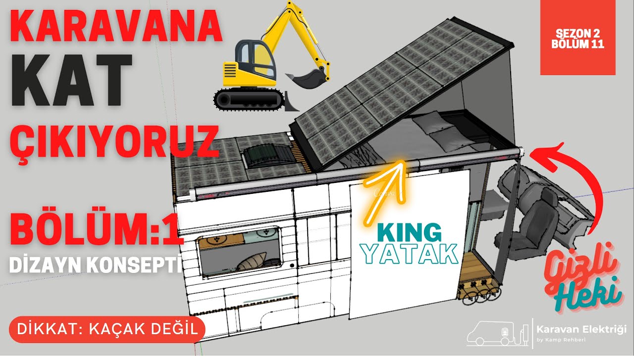 KARAVAN'A KAT ÇIKIYORUZ 💥 | VW CRAFTER'DAN ÇİFT KATLI KARAVAN OLUR MU 🔆| BÖLÜM 1 | DİZAYN KONSEPTİ 💥