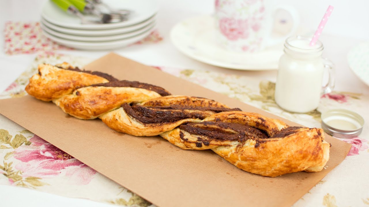 Nutella Puff Pastry Braid - Easy Chocolate Puff Pastry Dessert Recipe