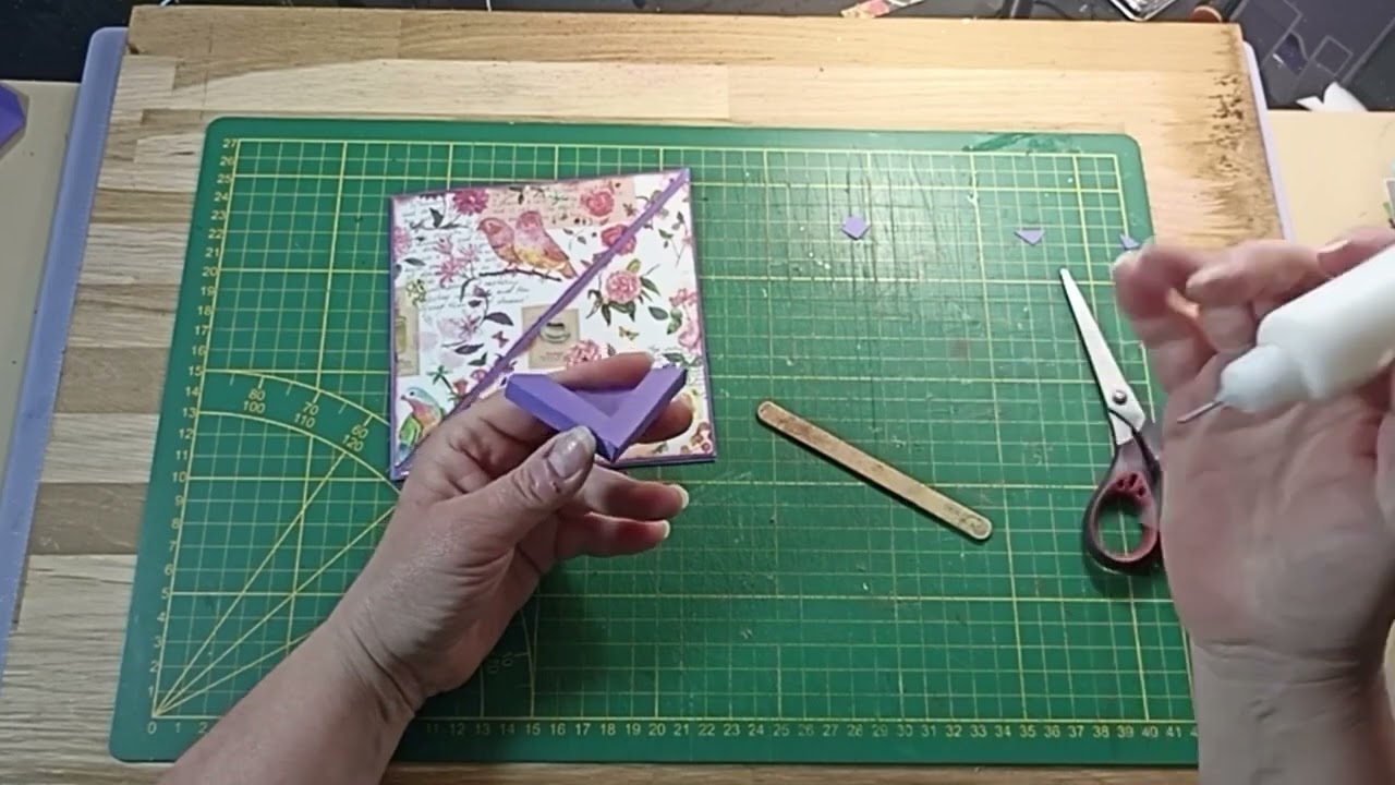 tuto carte &eacute;ventail rapide d&eacute;butante originale diy scrapbooking #diy #action #tuto