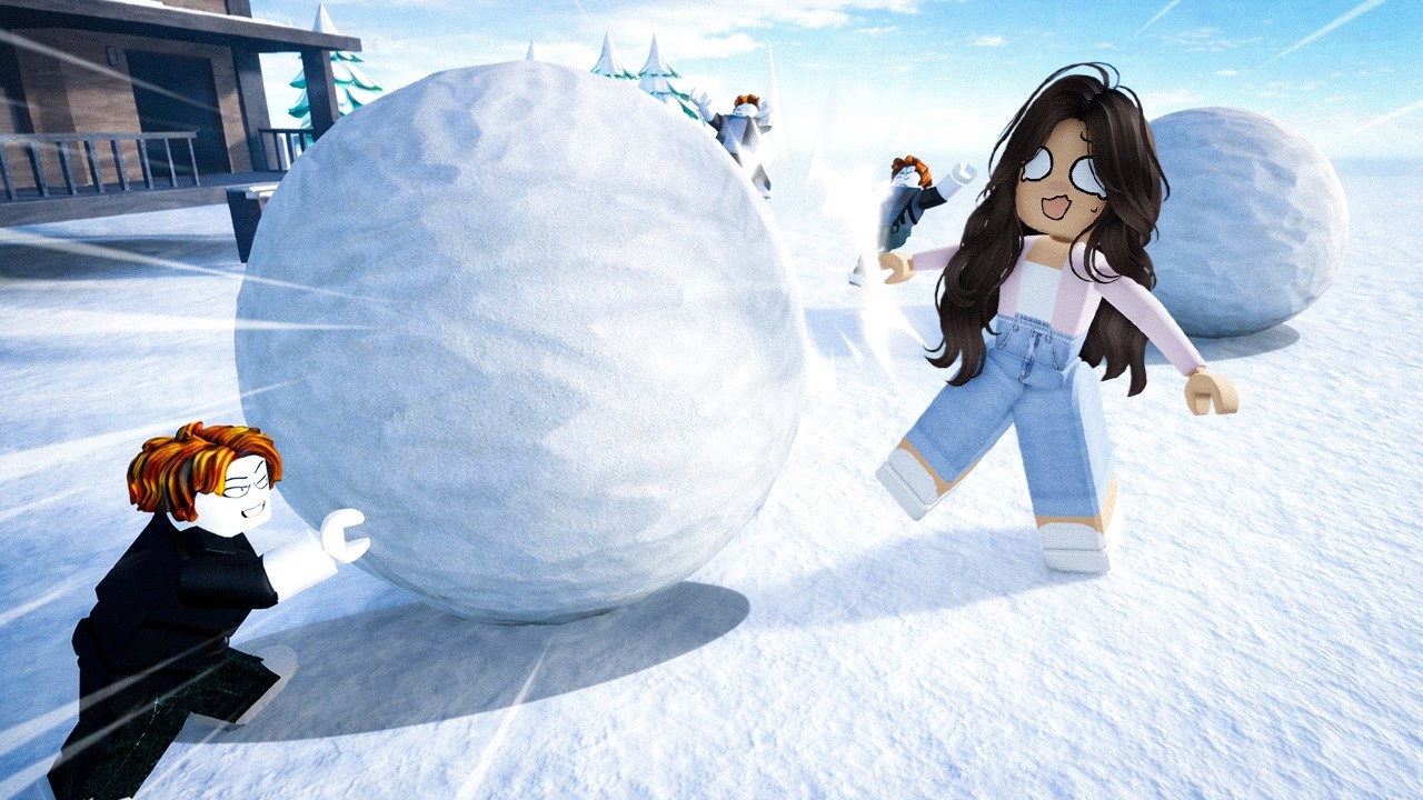 روبلوكس : تحدي أسوي أكبر كرة ثلج ⚪❄️( صنعت كرة عملاقة ) 😱🥶