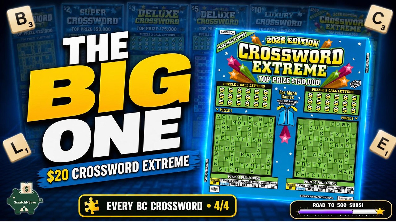 Самый дорогой скретч-билет &laquo;Кроссворд&raquo; в Британской Колумбии | $20 Crossword Extreme #путьк500под...