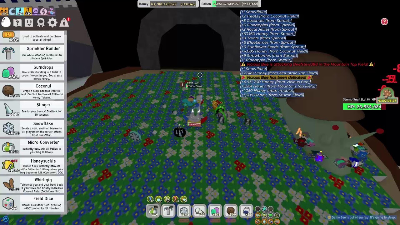 Bee swarm simulation