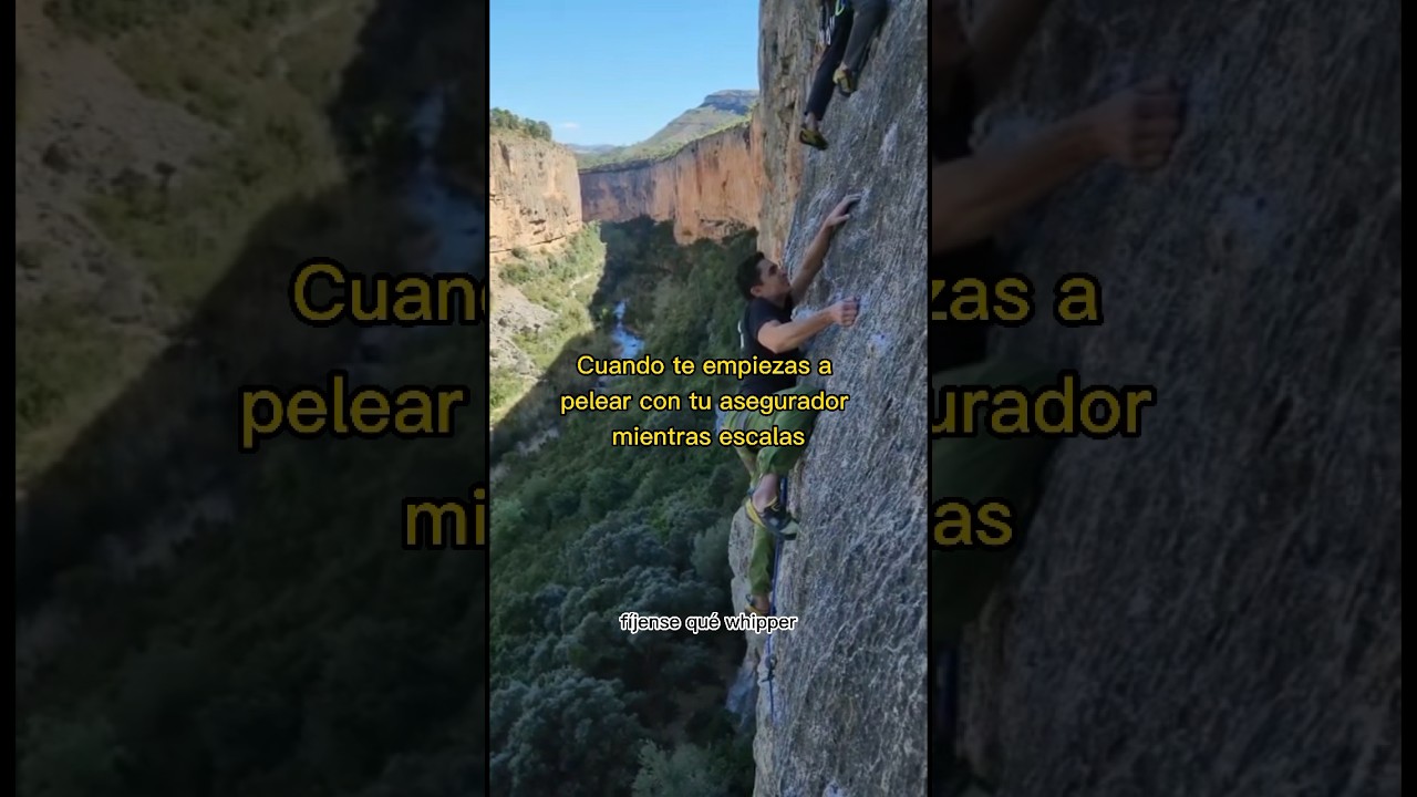 Me pele&eacute; con mi asegurador escalando #climbing #escalada #bouldering #rockclimbing #sportclimbing