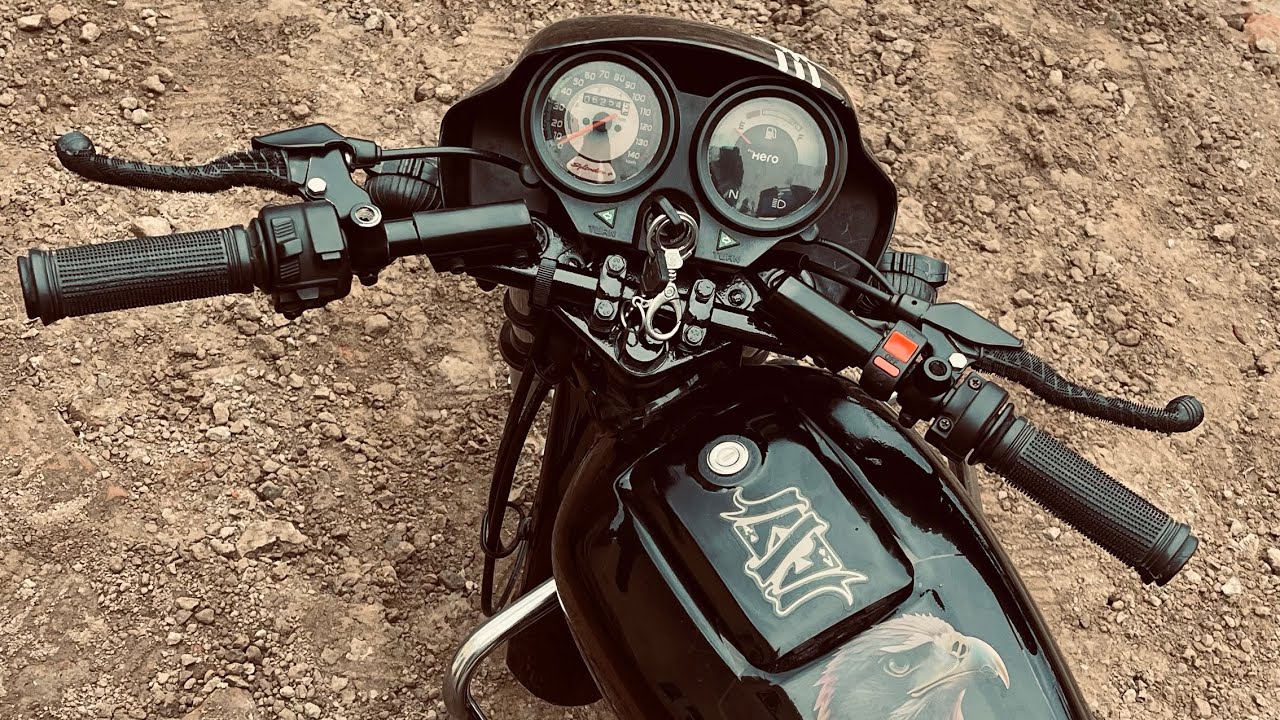 Splendor plus Bike Me Clip On Handlebar kaise Install kare🖤🔥 #handlebar #howto #automobile #viral
