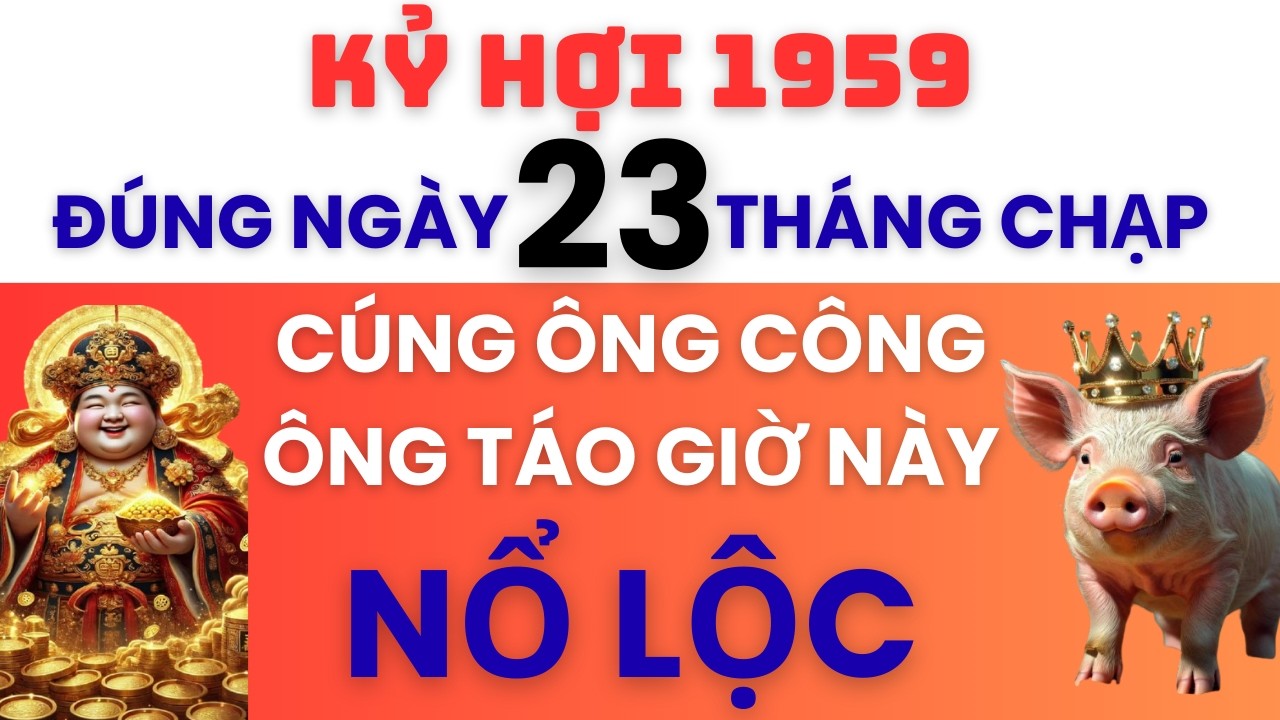 NGÀY 23 THÁNG CHẠP CÚNG ÔNG CÔNG ÔNG TÁO GIỜ NÀY KỶ HỢI 1959 TIỀN VÀNG Ồ ẠT.