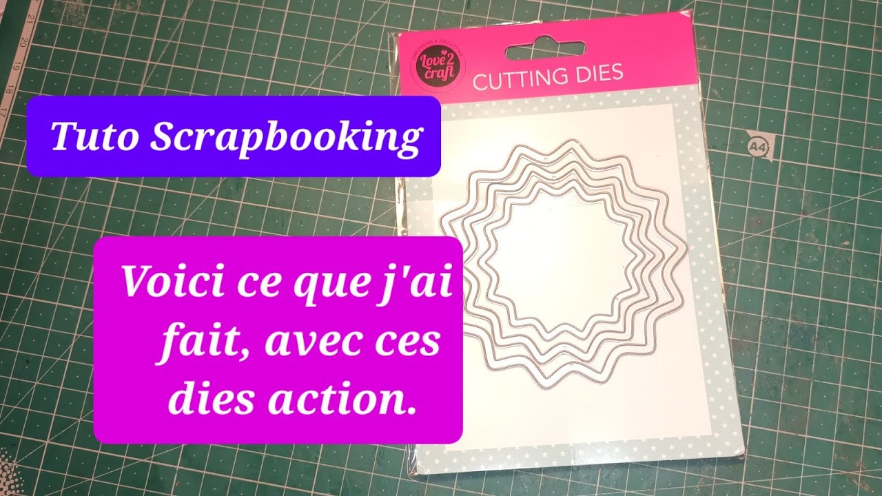 TUTO SCRAPBOOKING.  Voici ce que j'ai fait avec ces dies Action. CARTE/EMBELLISSEMENT FENÊTRE .
