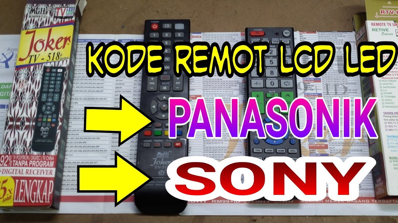 KODE REMOT TV LED PANASONIK SONY/retive Joker