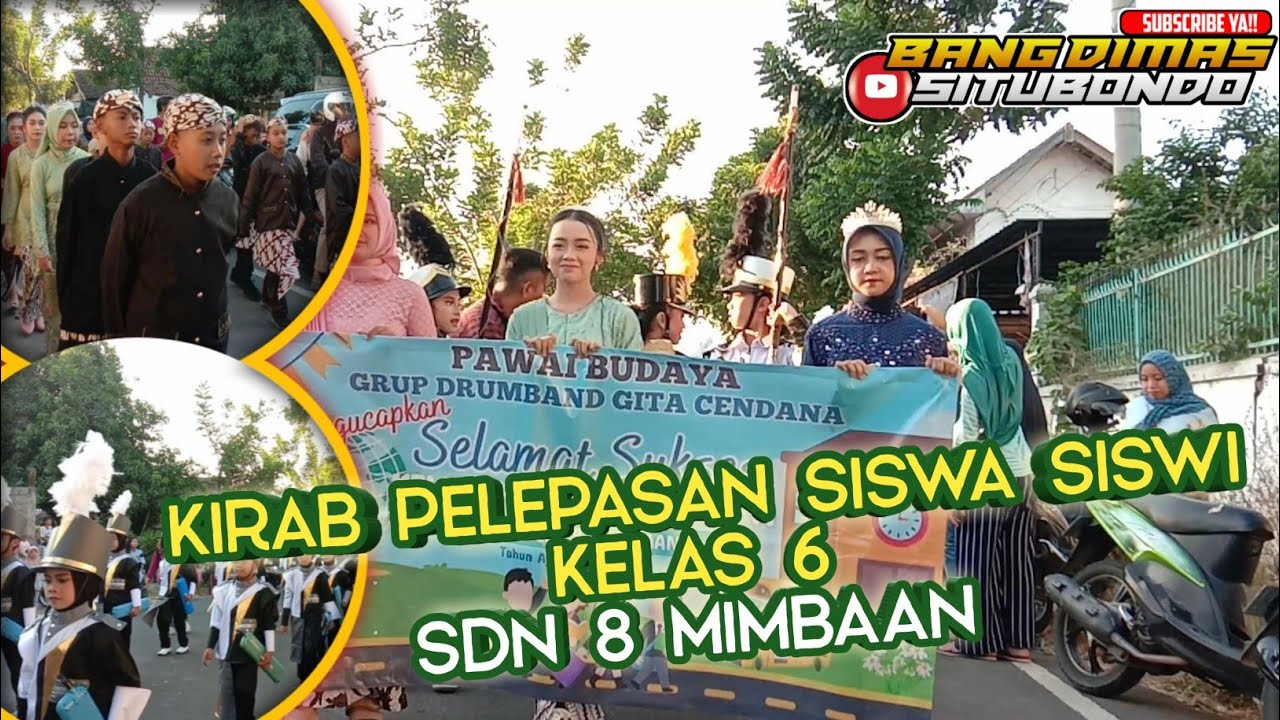 KIRAB PELEPASAN SISWA SISWI KELAS VI SDN 8 MIMBAAN