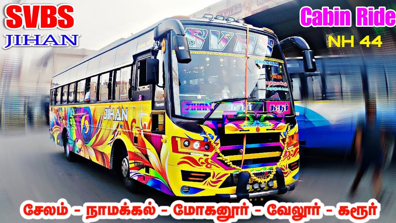 🥰SVBS BUS VLOG🔥|♥️FULL CABINRIDE❤️|🔥 SALEM⏩NAMAKKAL⏩KARUR🔥|♥️JIHAN TRAVELS✈️|🙏VENKATACHALAM|🔥NH 44✈️