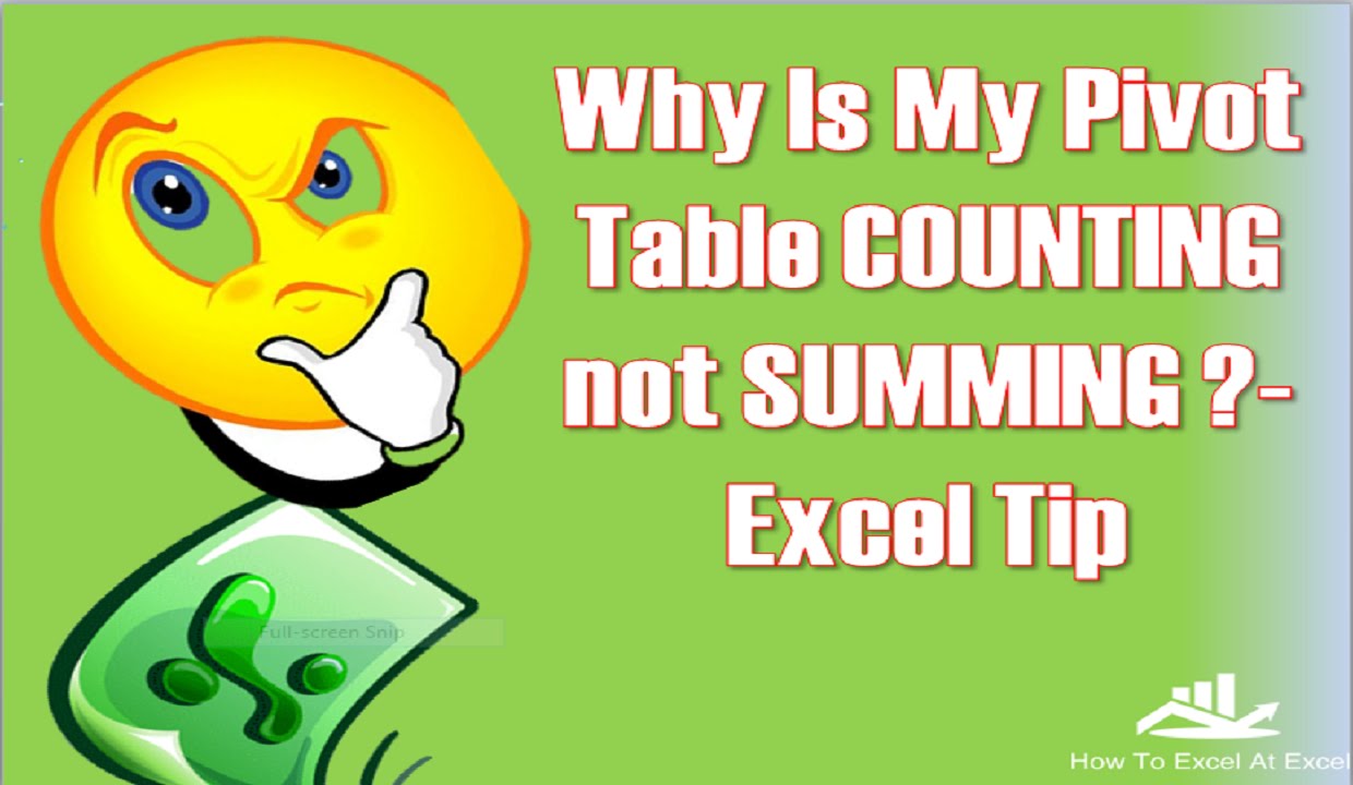Совет Excel: почему мой сводный подсчет не суммируется?
