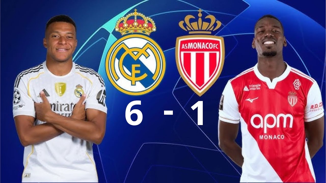 Le Réal met une fessé a Monaco !! (Real Madrid 6-1 Monaco)