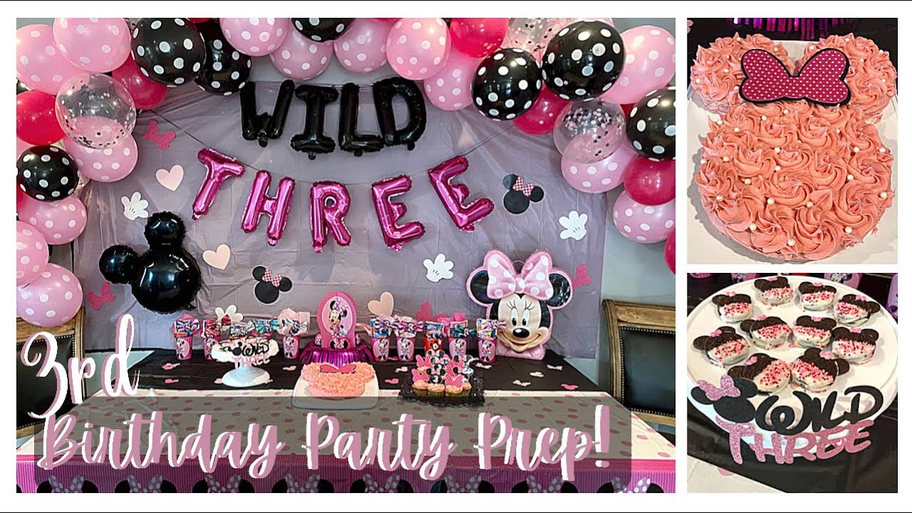 PARTY PREP | DIY MINNIE MOUSE BOWTIQUE | 3RD BIRTHDAY PARTY | DECORATE WITH ME