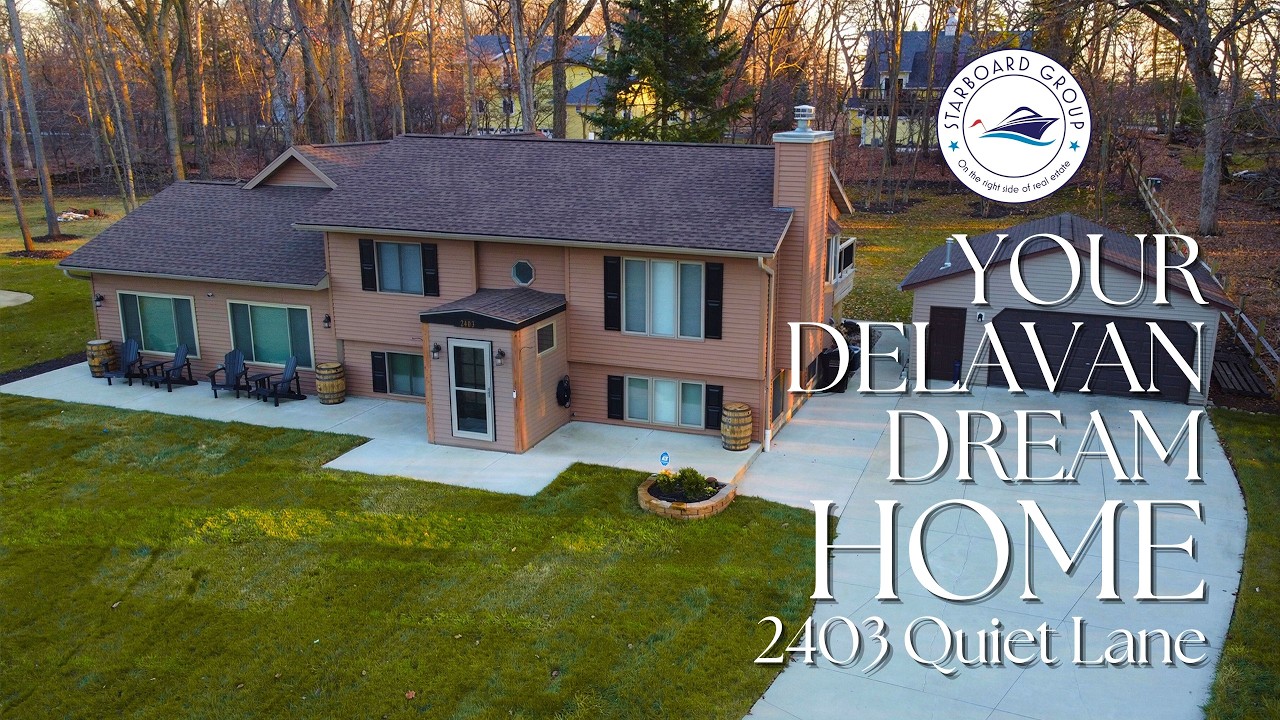 4 Bedroom Home Near Delavan Lake | Wooded .89 Acre Property in Delavan WI
