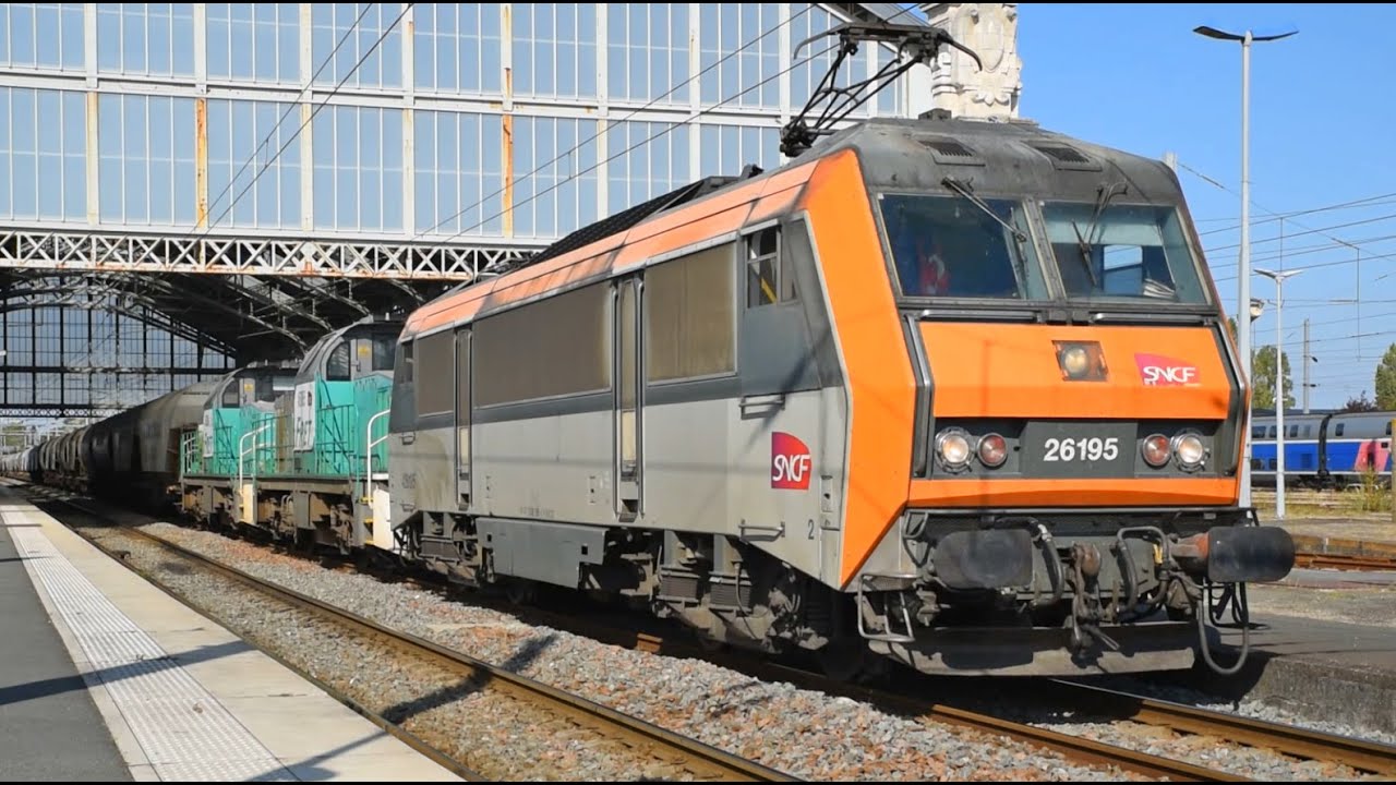 Trains de fret céréales et engrais SNCF Régiorail Europorte, TGV Atlantique et TER sur La Rochelle