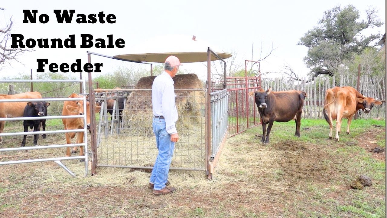 How To Build A No Waste Round Bale Feeder | (this DIY will save you lots of money)