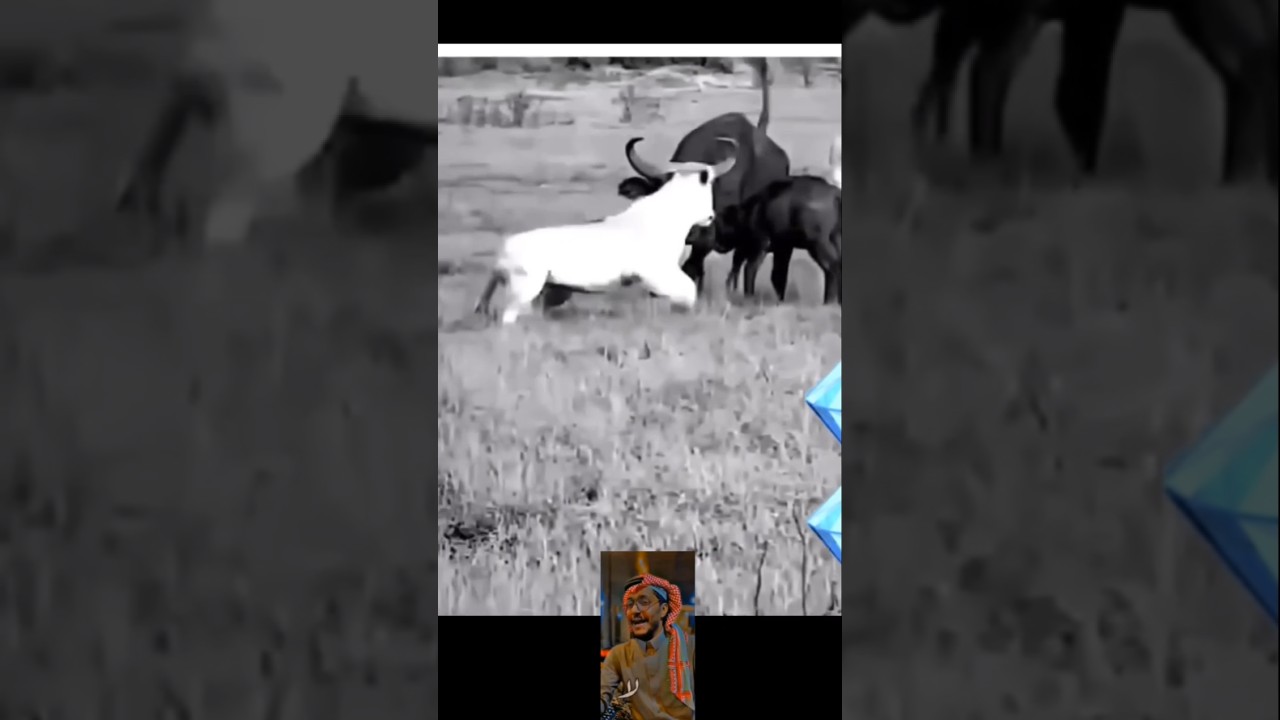 هجوم قطيع الجاموس علي الاسود لإنقاذ العجل الصغير ! #حيوانات #animals
