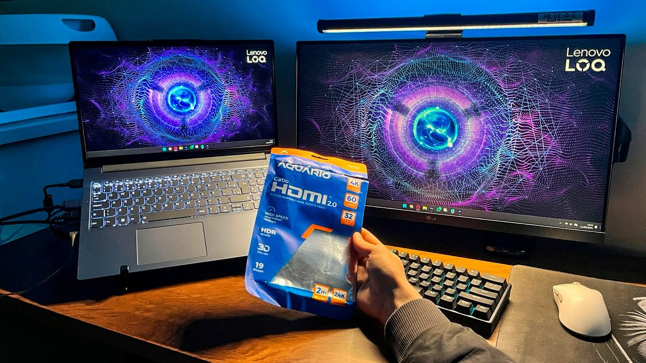 Como Conectar um Monitor no Notebook (e usar 144hz)