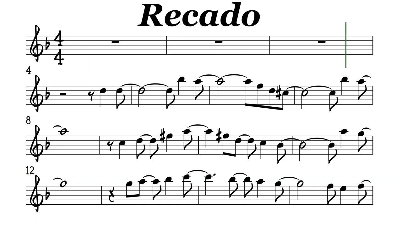 Recado Bossa Nova Flute Violin Sheet Music Backing Track Play Along Partitura
