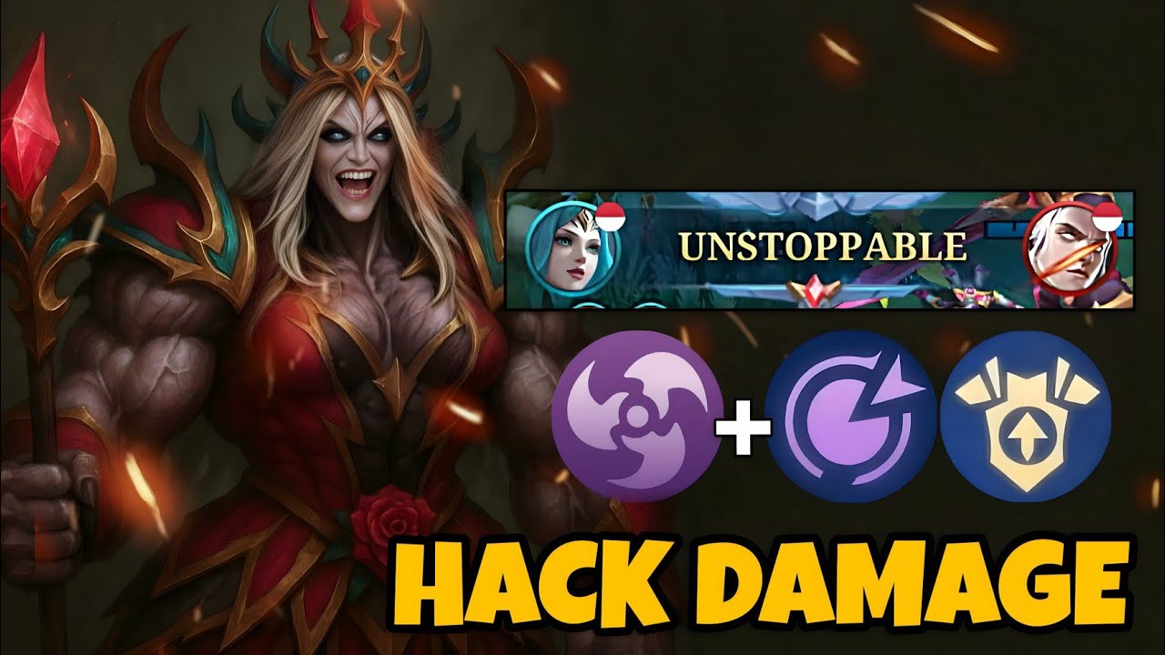DAMAGE HARAM‼️PAKE BUILD INI LAWAN HERO TEBAL AUTO JADI CEMILAN 😱😱