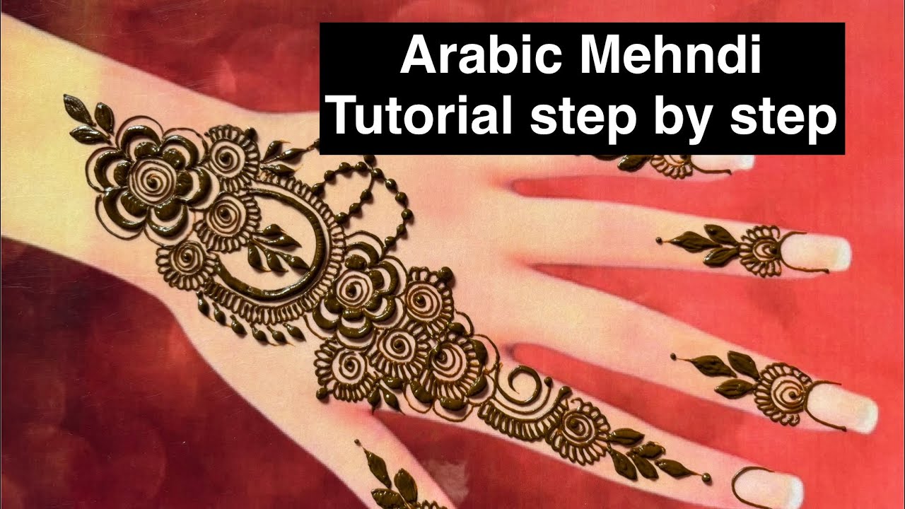 Simple Arabic Mehndi Design step by step | Arabic Mehndi Tutorial #arabicmehndi #arabicmehndidesign 
