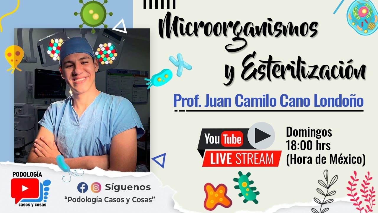 MICROORGANISMOS Y ESTERILIZACIÓN | Prof. Juan Camilo Cano Londoño | Podología Casos y Cosas