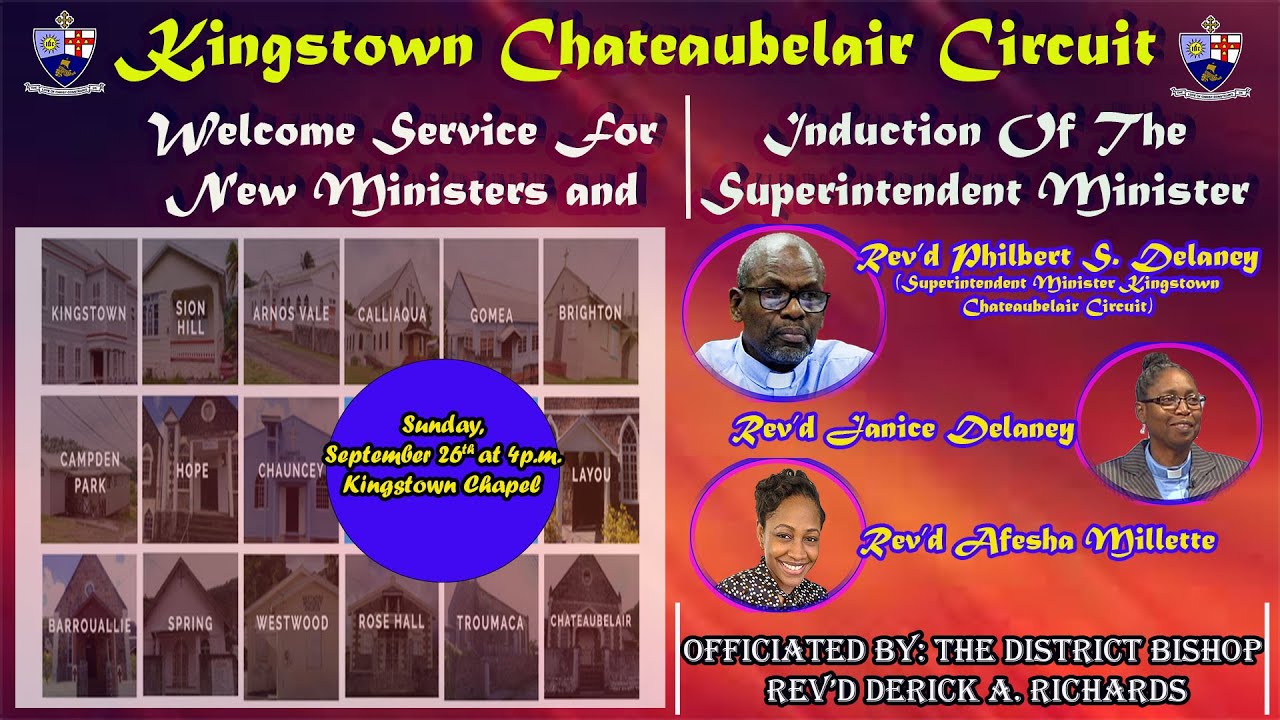 Kingstown Chateaubelair Circuit, New Ministers Welcome Service, Sunday, September 26, 2021