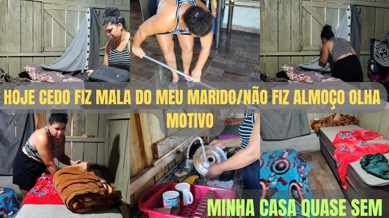 ROTINA//HOJE 6 FIZ MALA DO MEU MARIDO//NÃO FIZ ALMOÇO OLHA MOTIVO 