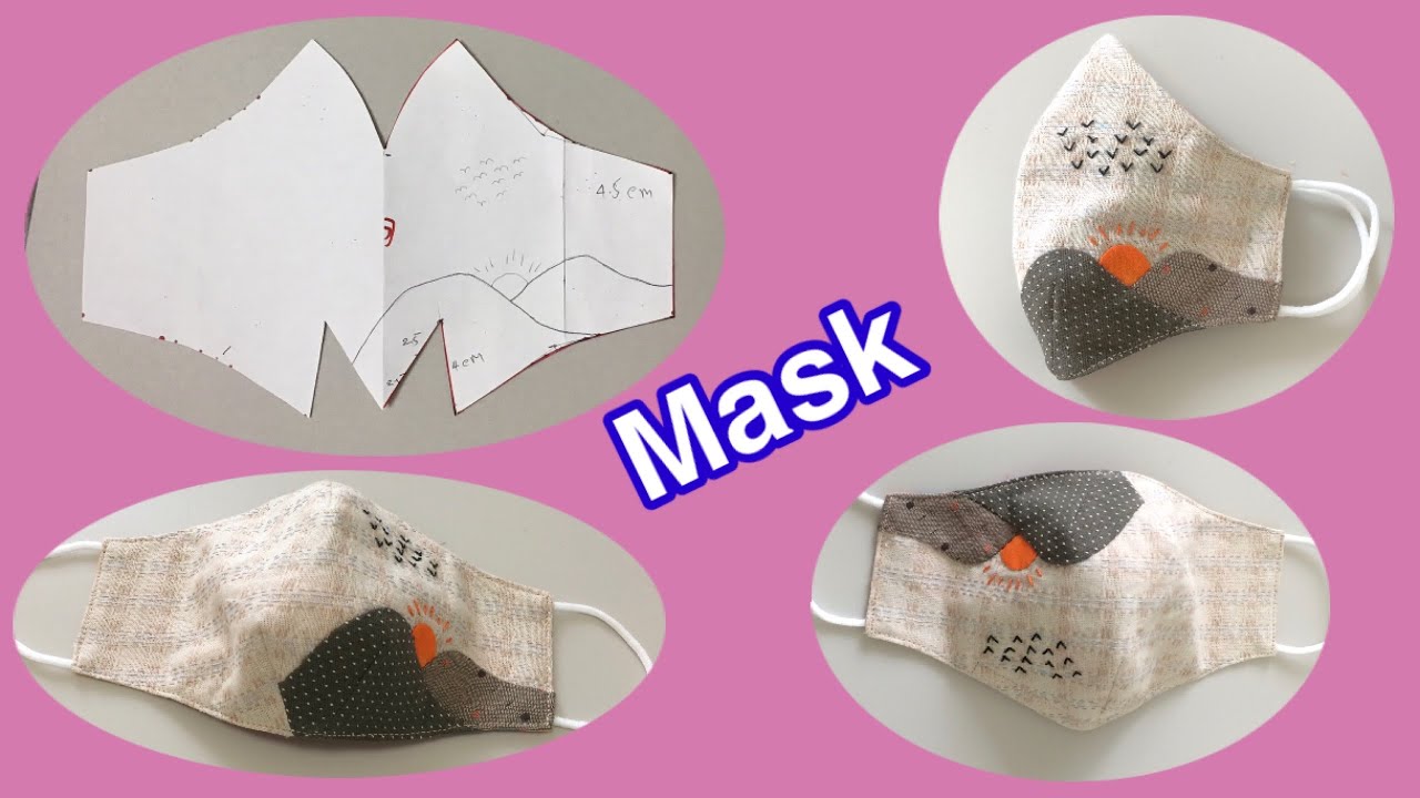 DIY#วิธีทำหน้ากาอนามัยผ้าแบบแอปพิเค่#Face Mask & Appliqué#マスクの作り方。download