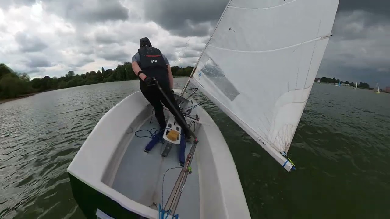 *Raw footage* race start and first lap Solo sailing at Midland SC
