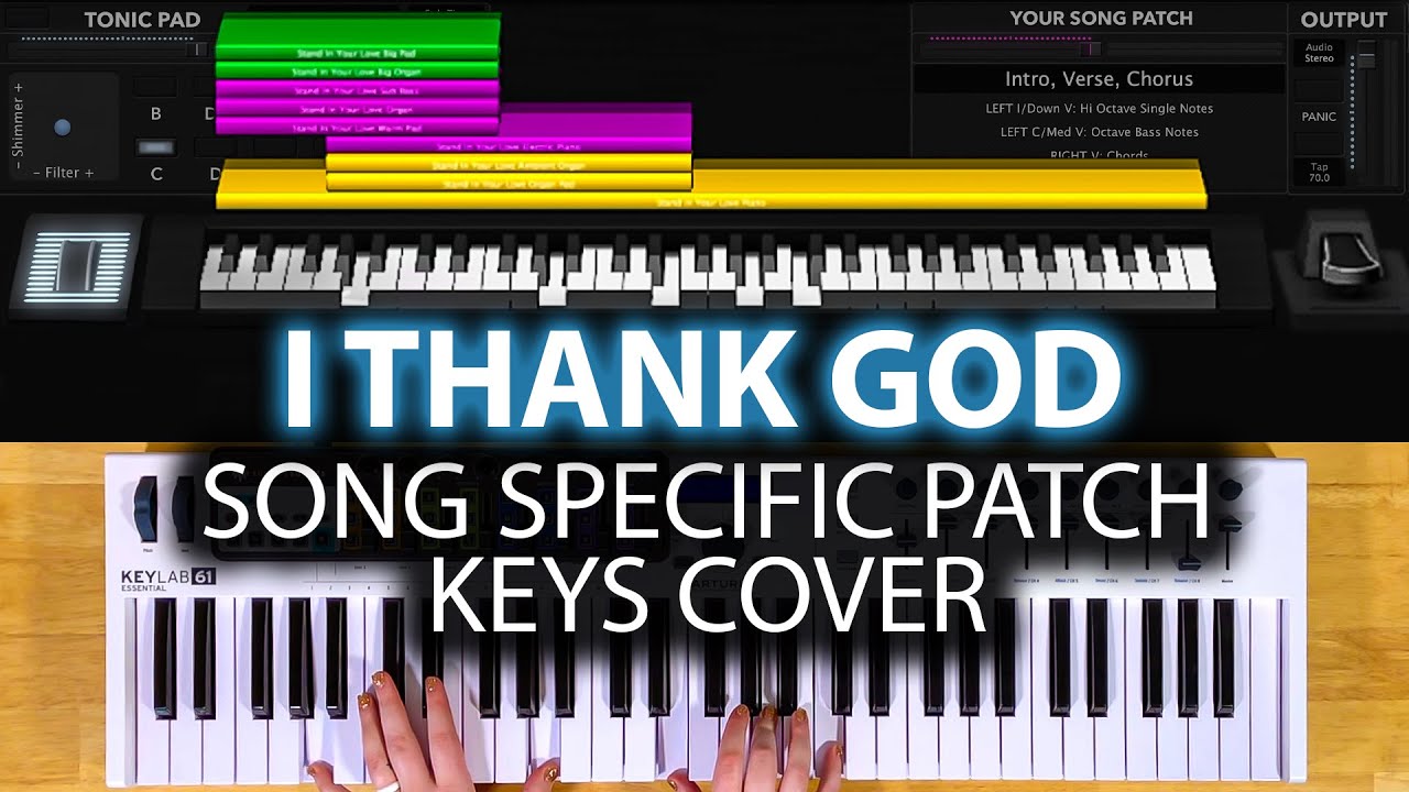 I Thank God - MainStage patch keyboard cover- Housefires