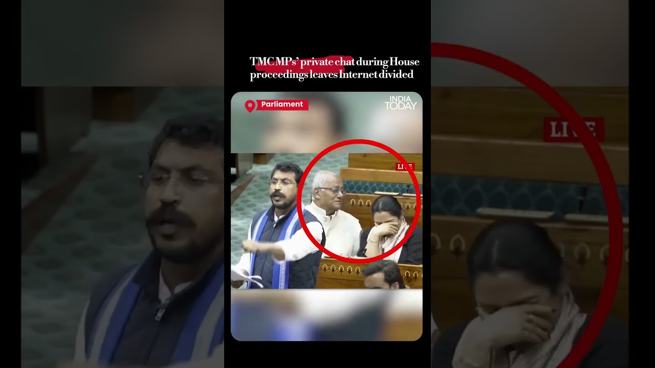 Sougata Roy & June Malia Giggling During Lok Sabha Proceedings While Chandrashekhar Azad Speaks