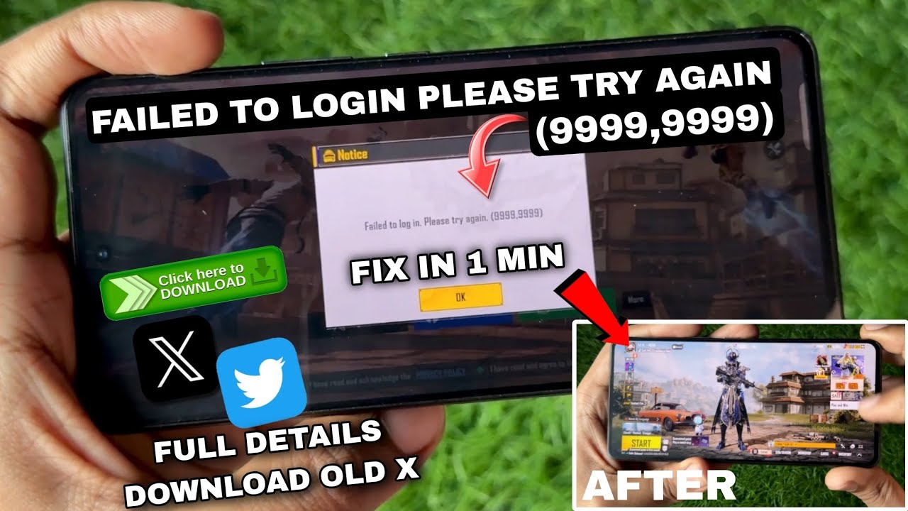 BGMI TWITTER LOGIN PROBLEM SOLUTION || Failed to login Please Try Again Fix