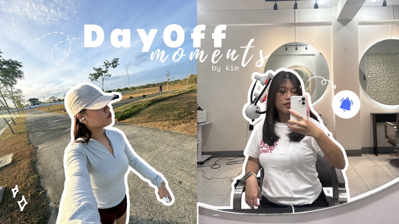 DAY OFF MOMENTS: As a full time nail tech in the PH 🍃☀️ morning walk, pilates, grocery, movie date..