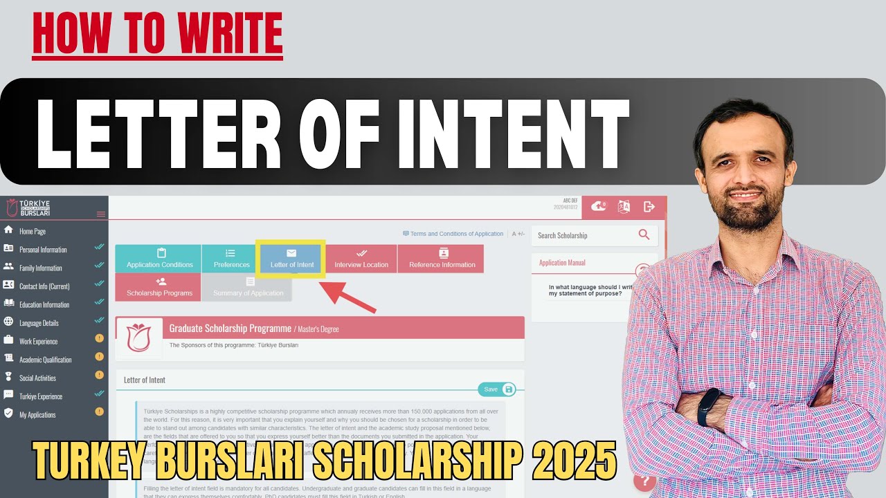 Craft a Letter of Intent for Turkey Burslari Scholarship 2025: Step-by-Step Guide