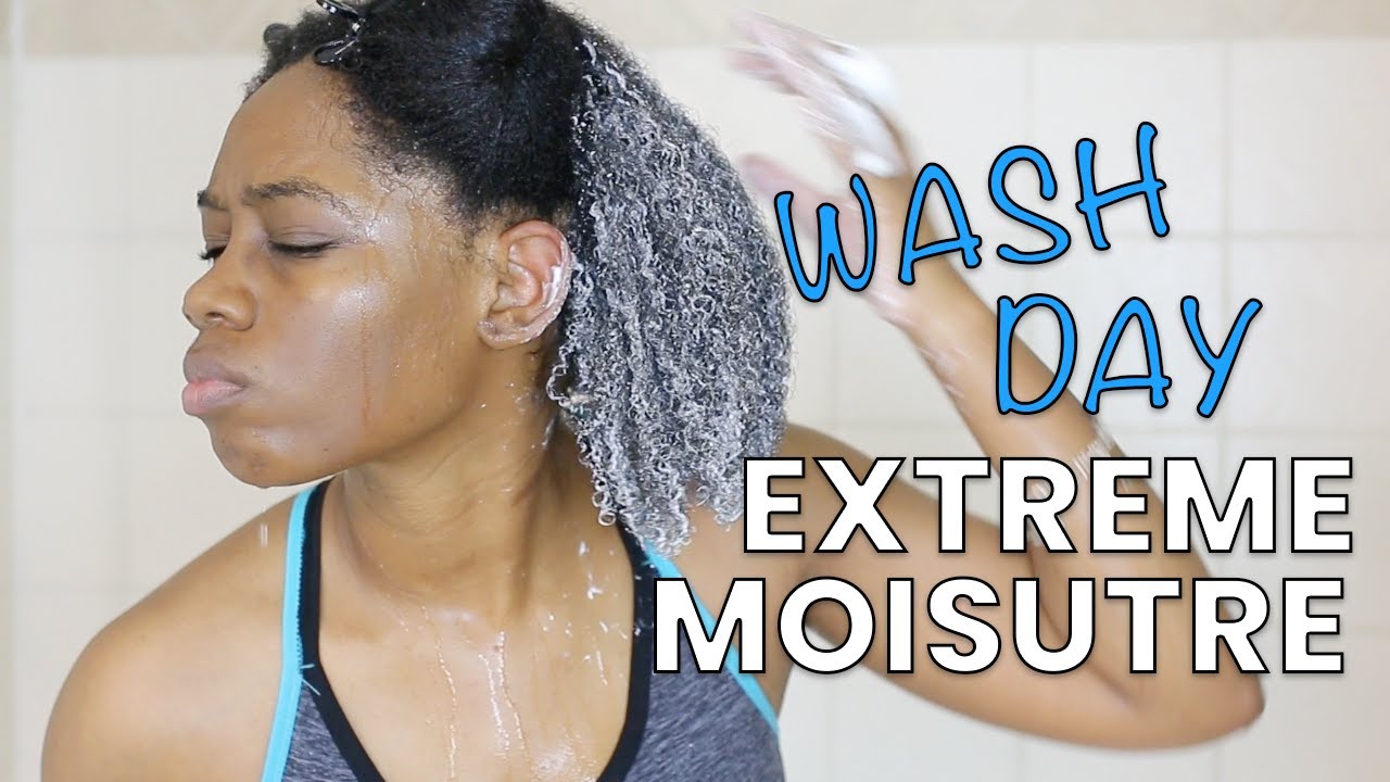 NATURAL HAIR WASH DAY REGIMEN FOR EXTREME MOISTURE | DRY HAIR