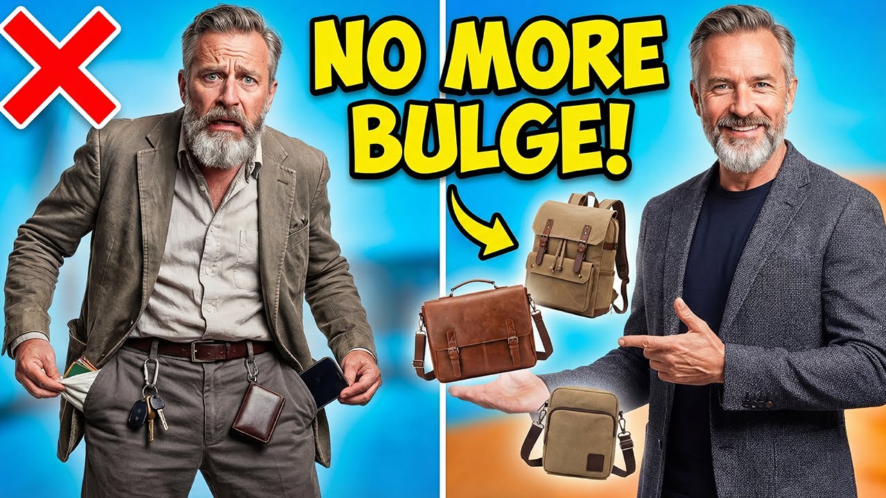 Stop Stuffing Your Pockets: 3 Essential Bags Every Man Over 50 Needs