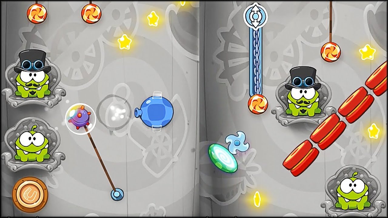 Cut the Rope: Time Travel - Area 10 - Industrial Age Walkthrough (all stars collected)