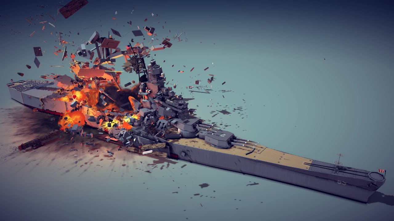 Satisfying Random Destruction #9 (Legacy) Feat. Updated Iowa Class Battleship | Besiege