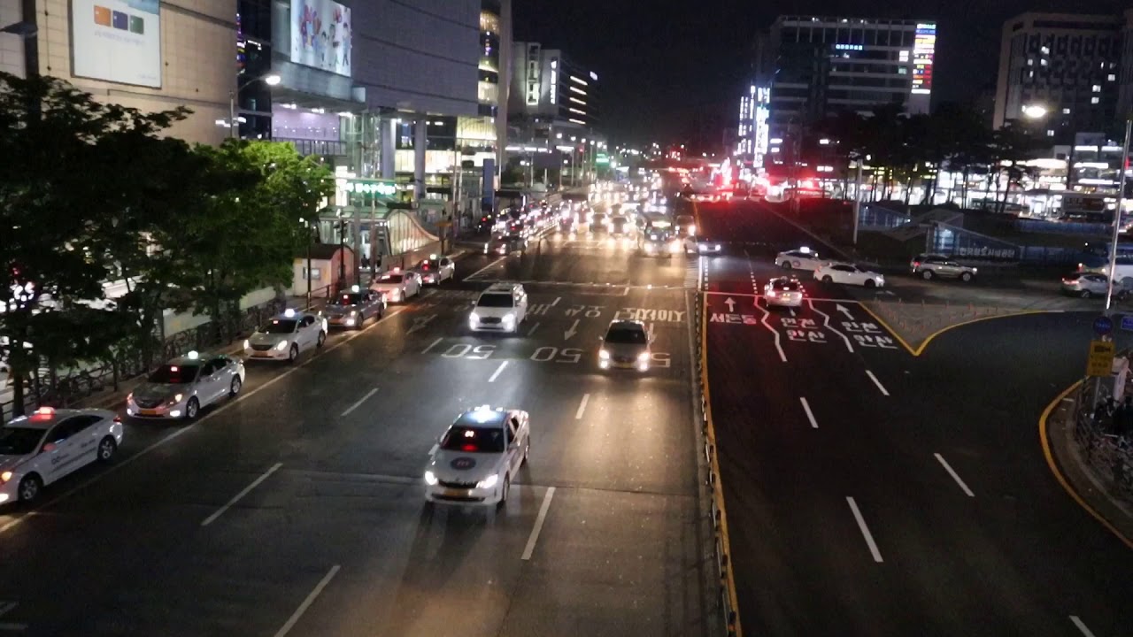 Night views South Korea,7th roof Suwon city