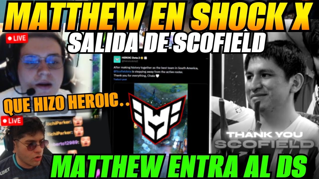 😲MATTHEW sorprendido x salida de SCOFIELD de HEROIC😲 + Game 3 TEAM SPIRIT vs YANDEX -DreamLeague S27