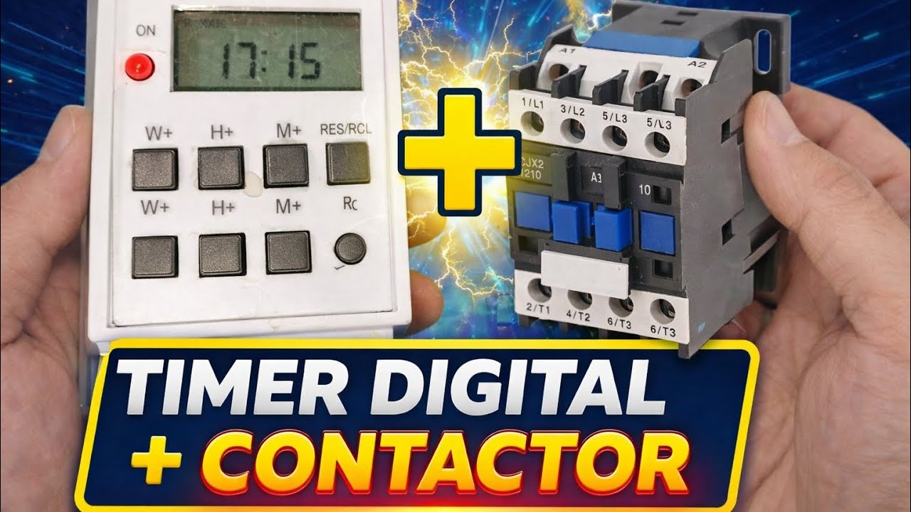 Timer Digital programable + Contactor | Conexión Correcta para Hogar y Lugares Públicos