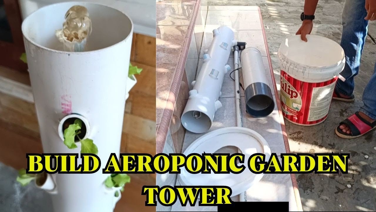 DIY Vertical Hydroponic System || Aeroponic garden tower build (part 2)