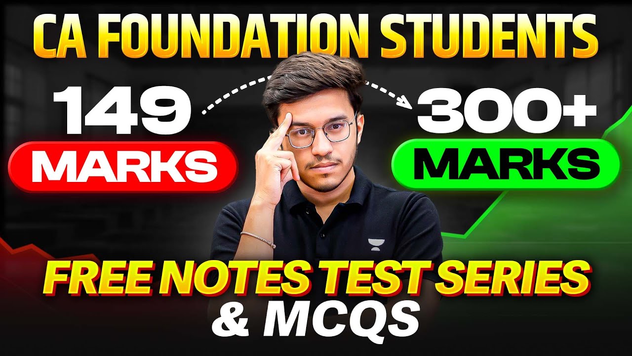 Free Notes MCQS and Test series for CA Foundation Jan 25 May 26 Clear CA in First Attempt ICAI #icai